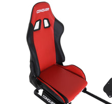 Load image into Gallery viewer, Conquer Racing Simulator Cockpit Driving Seat with Gear Shifter Mount Reclinable Gaming Chair
